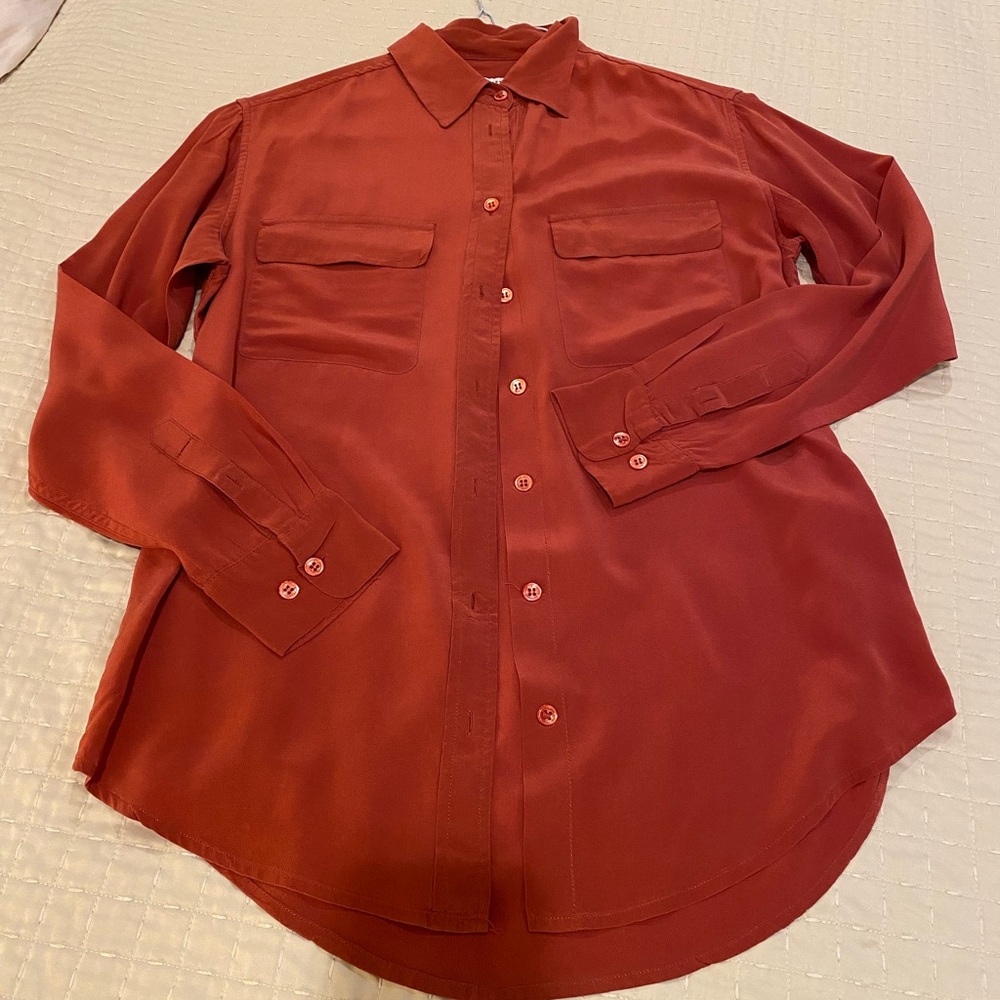 Equipment Femme Spice Silk Button-Up Shirt X-Small